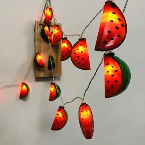 10 LED Battery Operated String Light with Watermelon - Warm White