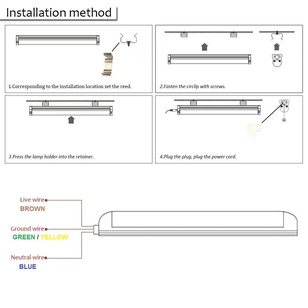 (10-PACK) Linkable LED T8 4ft 36w 5,472 Lumen CLEAR LENS (NO RF) V-Series w/Mounting Hardware