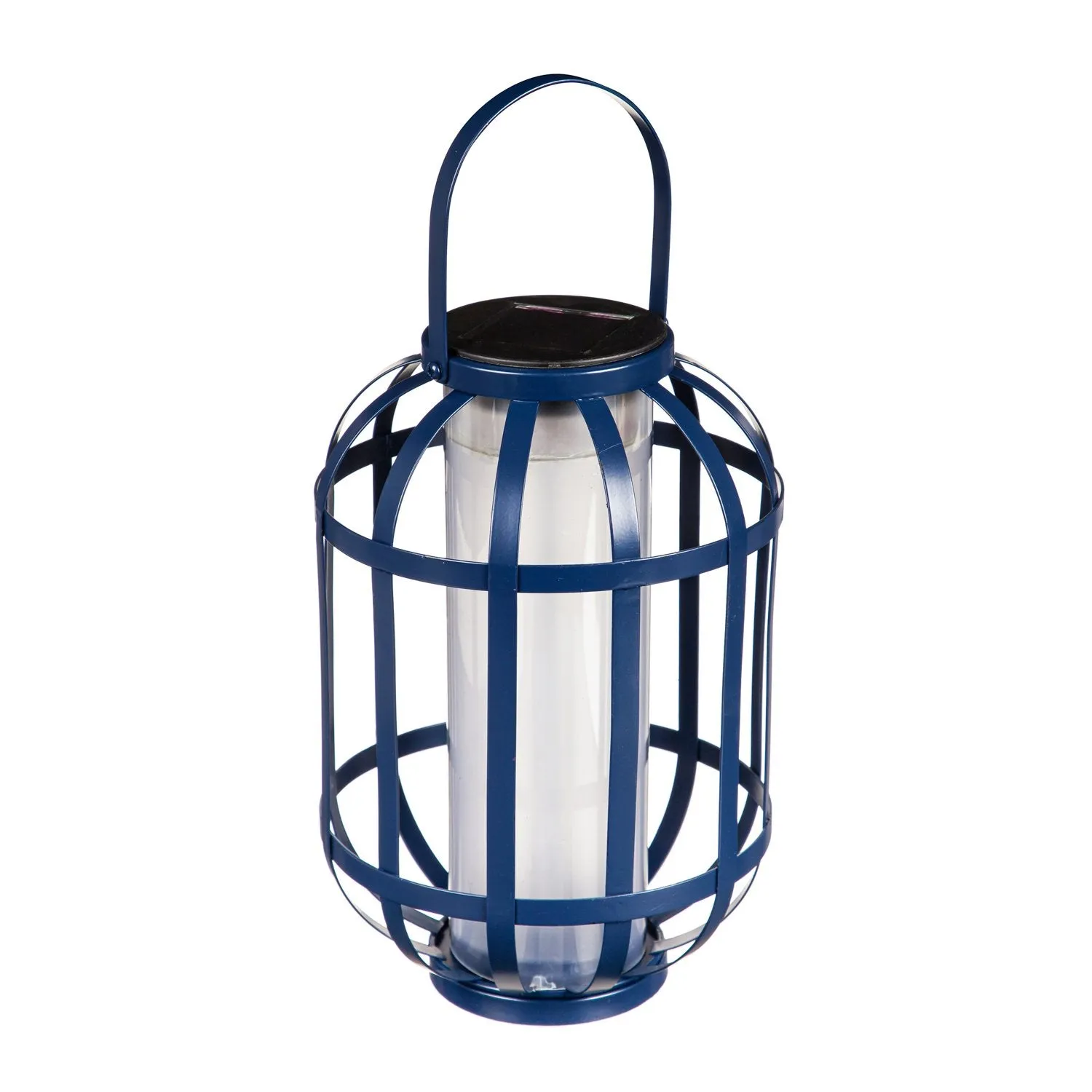 10"H Metal Lantern with Starburst Center, Blue,2sp7068