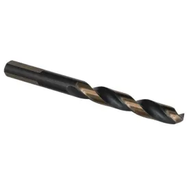 1/16" Black & Gold Split Point Mechanic Length Drill Bit - 3-Flat Shank - 12 Pack