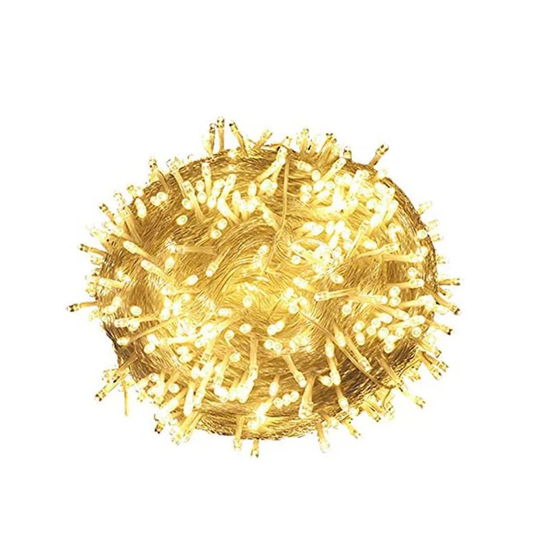 12M 300 LED Bulbs Curtain Fairy String Lights Outdoor Xmas Party Lights - Warm White