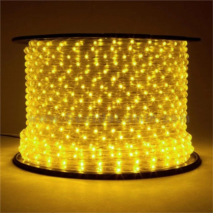 150' Yellow Commercial-Grade LED Christmas Rope Lights On a Spool