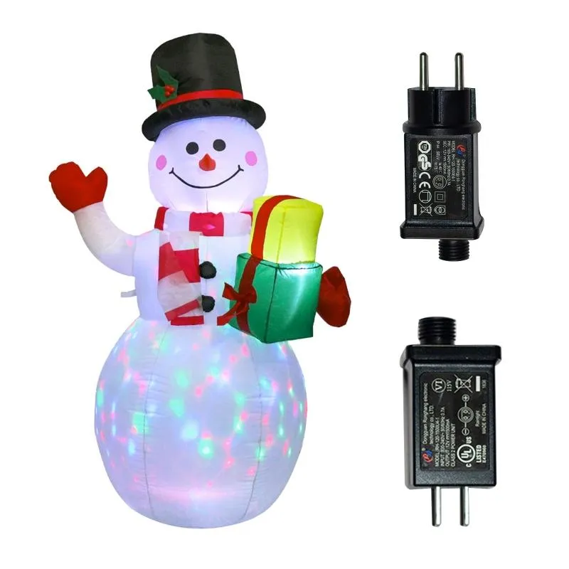 150CM LED Illuminated Inflatable Snowman Air Pump Model Airblown Dolls Toys Decoration Christmas