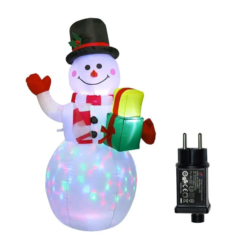 150CM LED Illuminated Inflatable Snowman Air Pump Model Airblown Dolls Toys Decoration Christmas