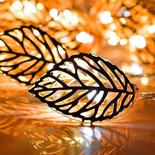 16 Led 5 Meter Golden Metal Leaf Copper String Fairy Light