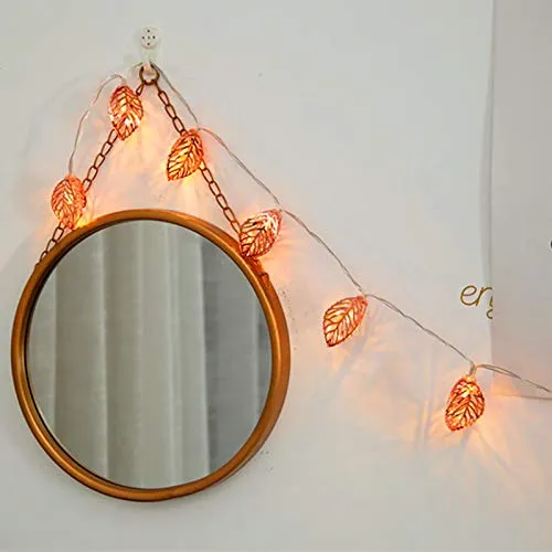 16 Led 5 Meter Golden Metal Leaf Copper String Fairy Light