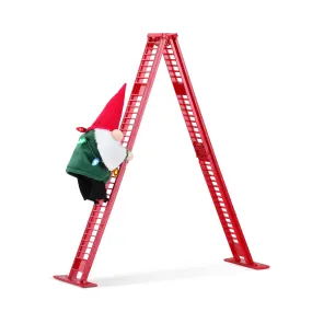 17 in. Animated Ladder Climbing Gnome