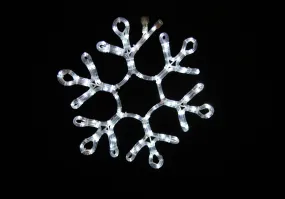 18" Pure White Ropelit Snowflake