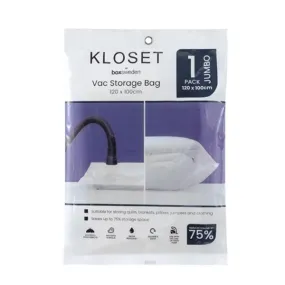 2 Pack Jumbo Kloset Vacuum Storage Bags - 120cm x 100cm