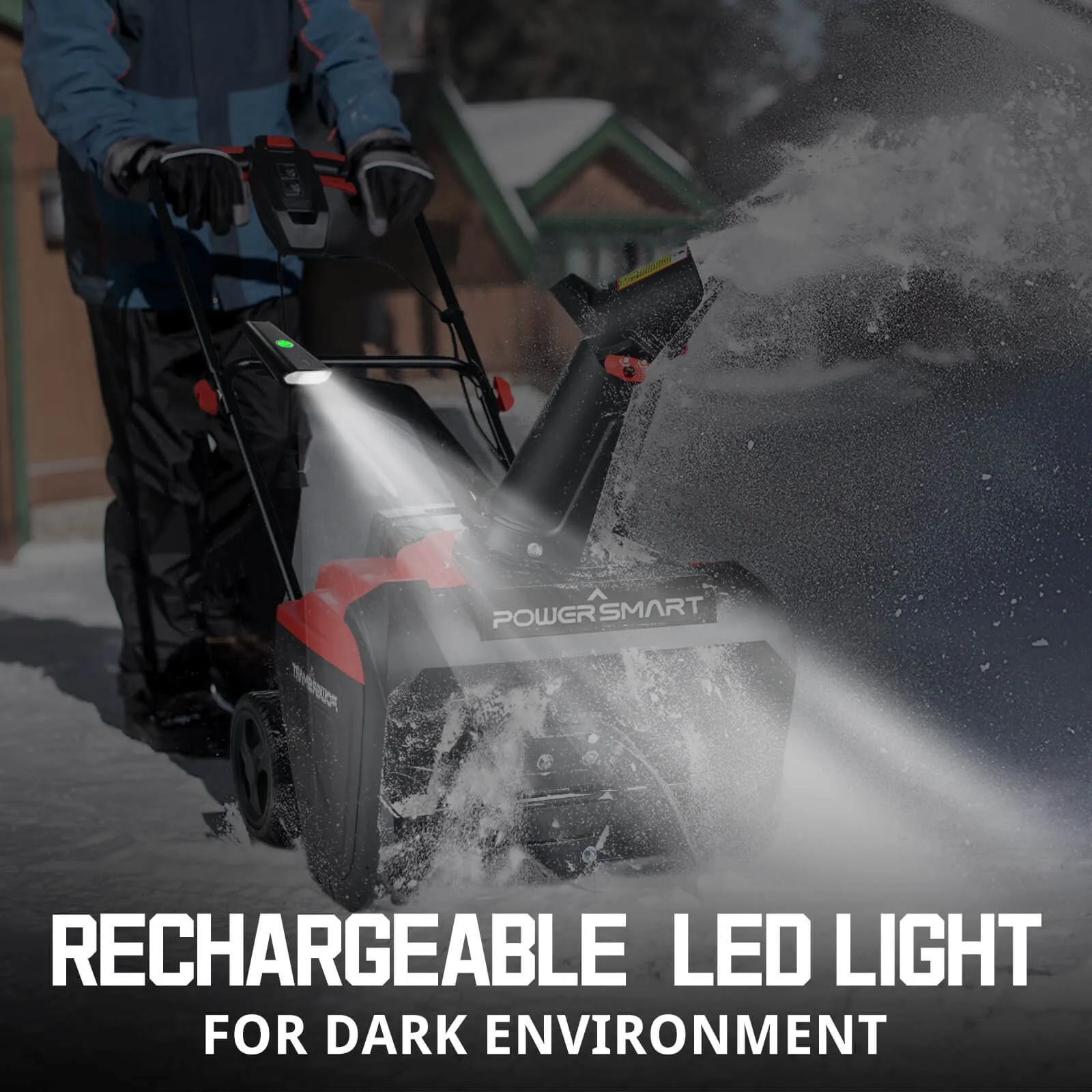 21'' 15A Single Stage Electric Snow Blower w/ LED Light DB7521A