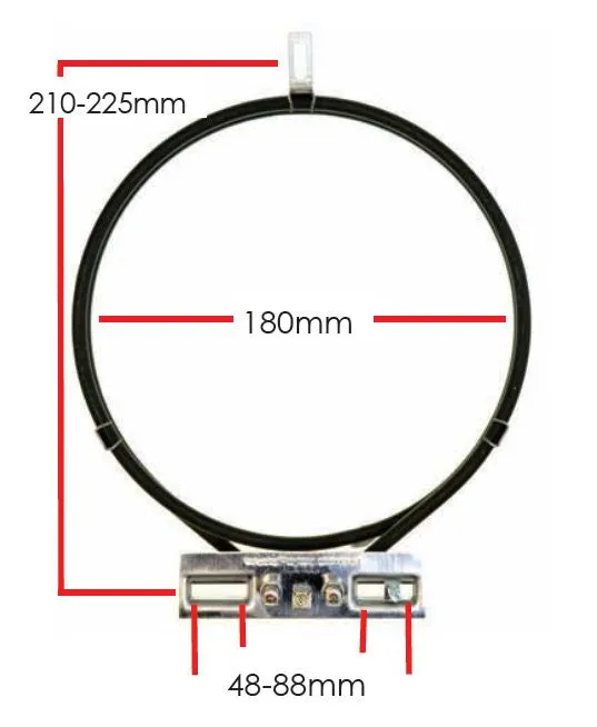 2200Watt Fan Forced Oven Element suits Omega, Smeg, Blanco, Technika # FE-06