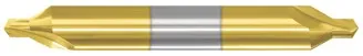 300-001505: #3 Carbide Center Drill (Combo Drill/Countersink)- 60 deg, 1/4 Shank,  2 OAL, TiN, USA