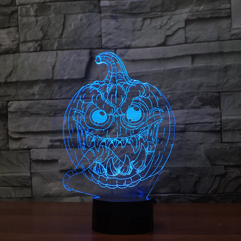 3D lights LED colorful pumpkin lights