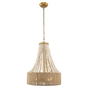 4-Light Golden Farmhouse Dry Rated Chandelier