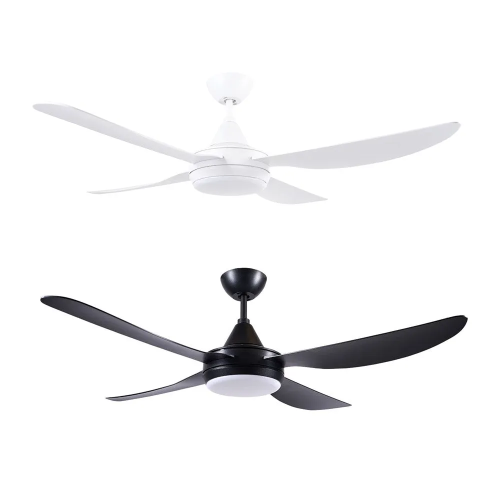 48" Vector DC Ceiling Fan White, Black with Light 22693/XX Brilliant Lighting