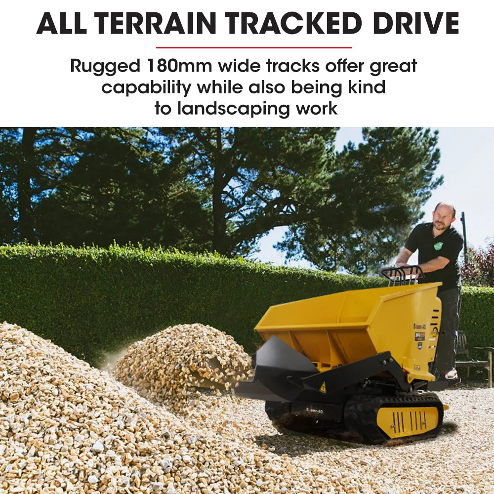 500kg Capacity Motorised Track Barrow with Hydraulic Shovel, Baumr-AG