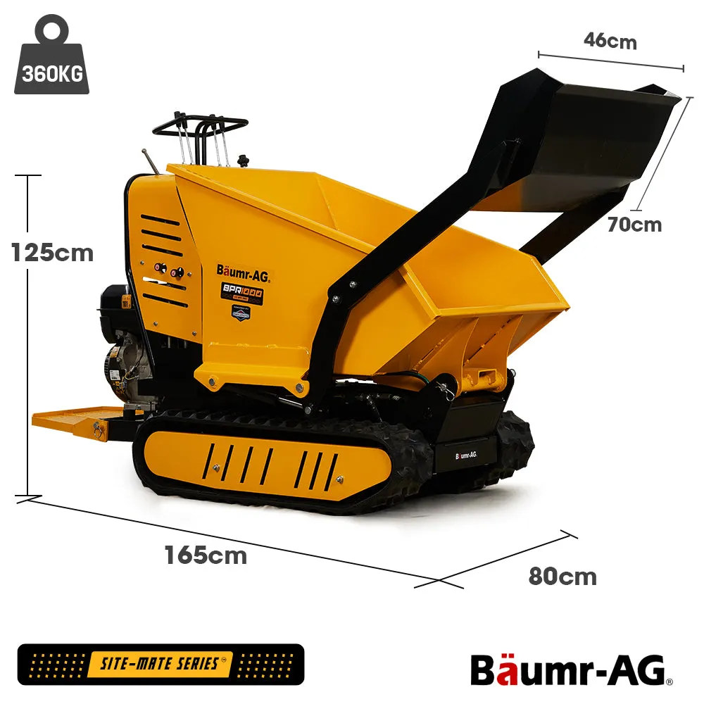 500kg Capacity Motorised Track Barrow with Hydraulic Shovel, Baumr-AG