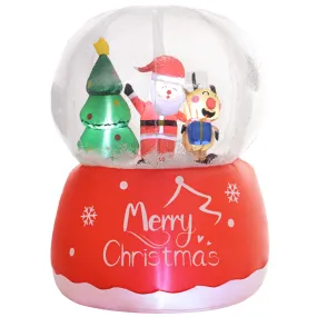 5.5FT Christmas Inflatable Crystal Ball with LED Lights for Party