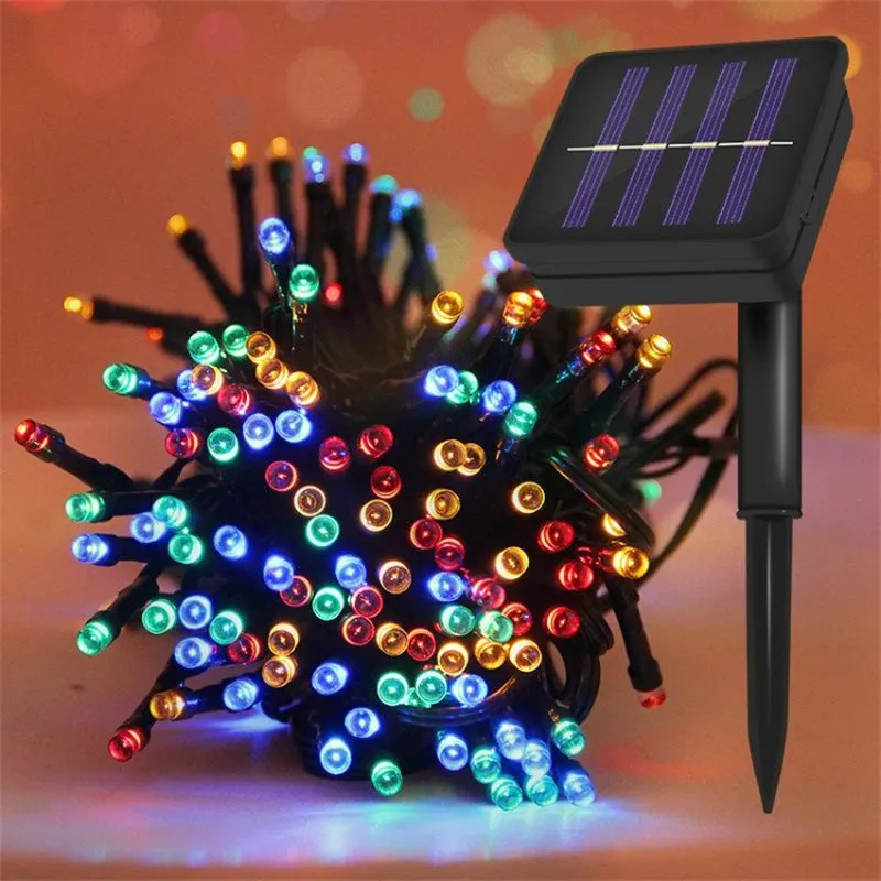 5m Garden Outdoor Solar String Lights - Colour