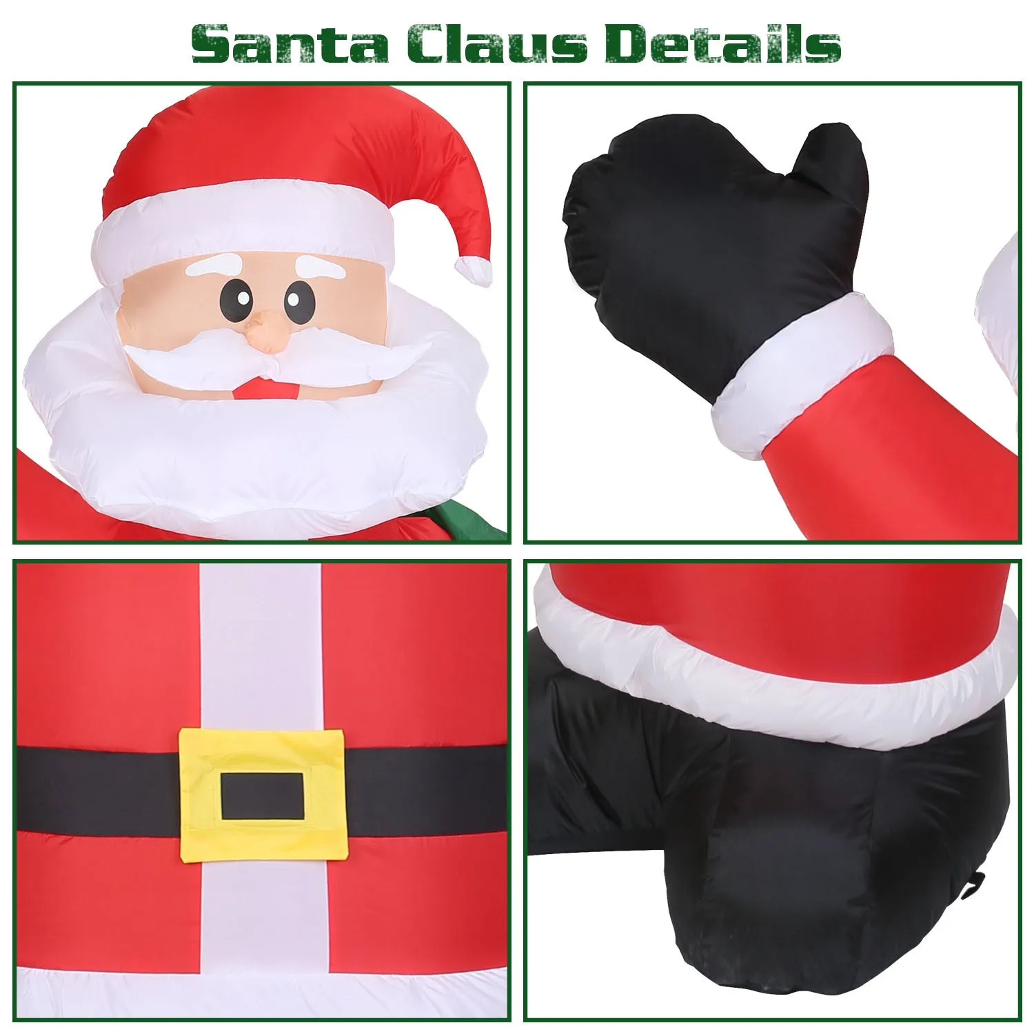 6.4ft Inflatable Christmas Giant Santa Claus Blow up  Santa Claus