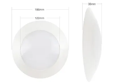 6" Surface Mount Down Light Kit (4" or 6" J-Box) 6in 15w 1,650 Lumen 3CCT SWITCHABLE (3000K/4000K/5000K) Dimmable (Copy)