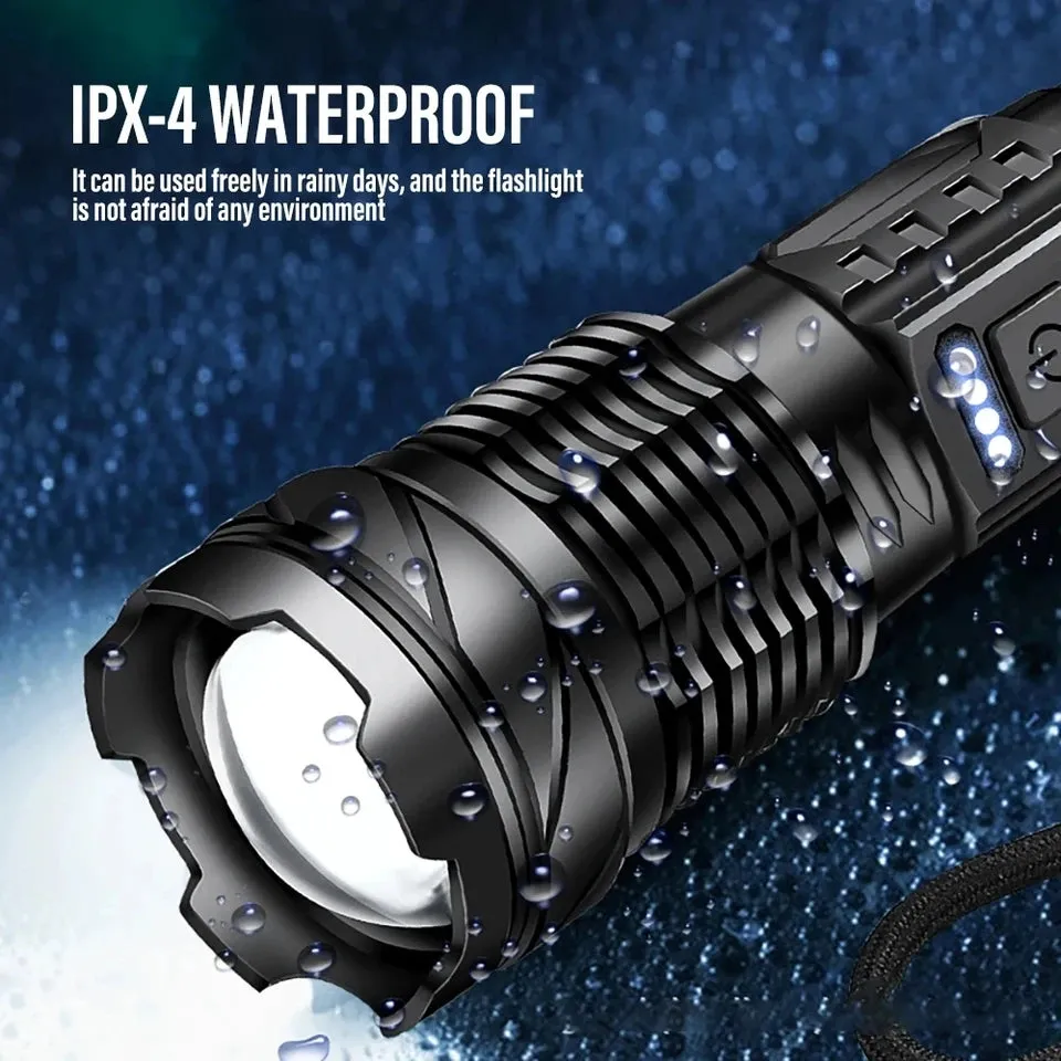 A76 XHP50 LED Flashlight – 2300 Lumens, USB Rechargeable, Waterproof, 7 Modes for Camping & Outdoor Adventures