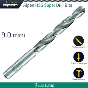 ALPEN HSS SUPER DRILL BIT 9MM BULK ALP95109