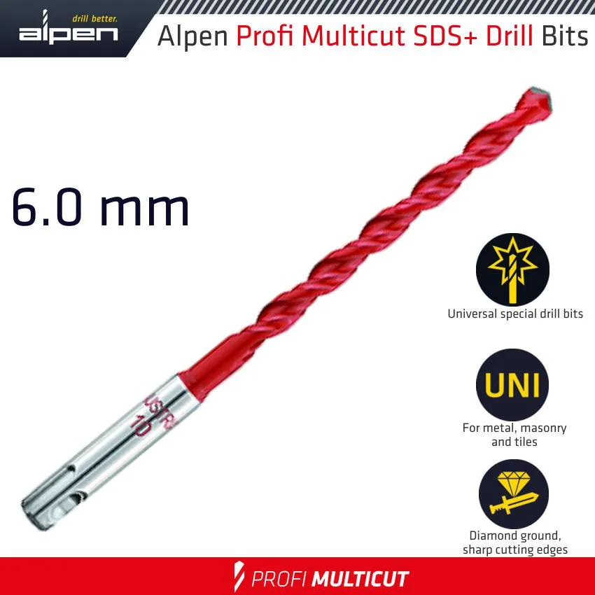 ALPEN PROFI MULTICUT SDS DRILL BIT 6 X 110MM ALP50906