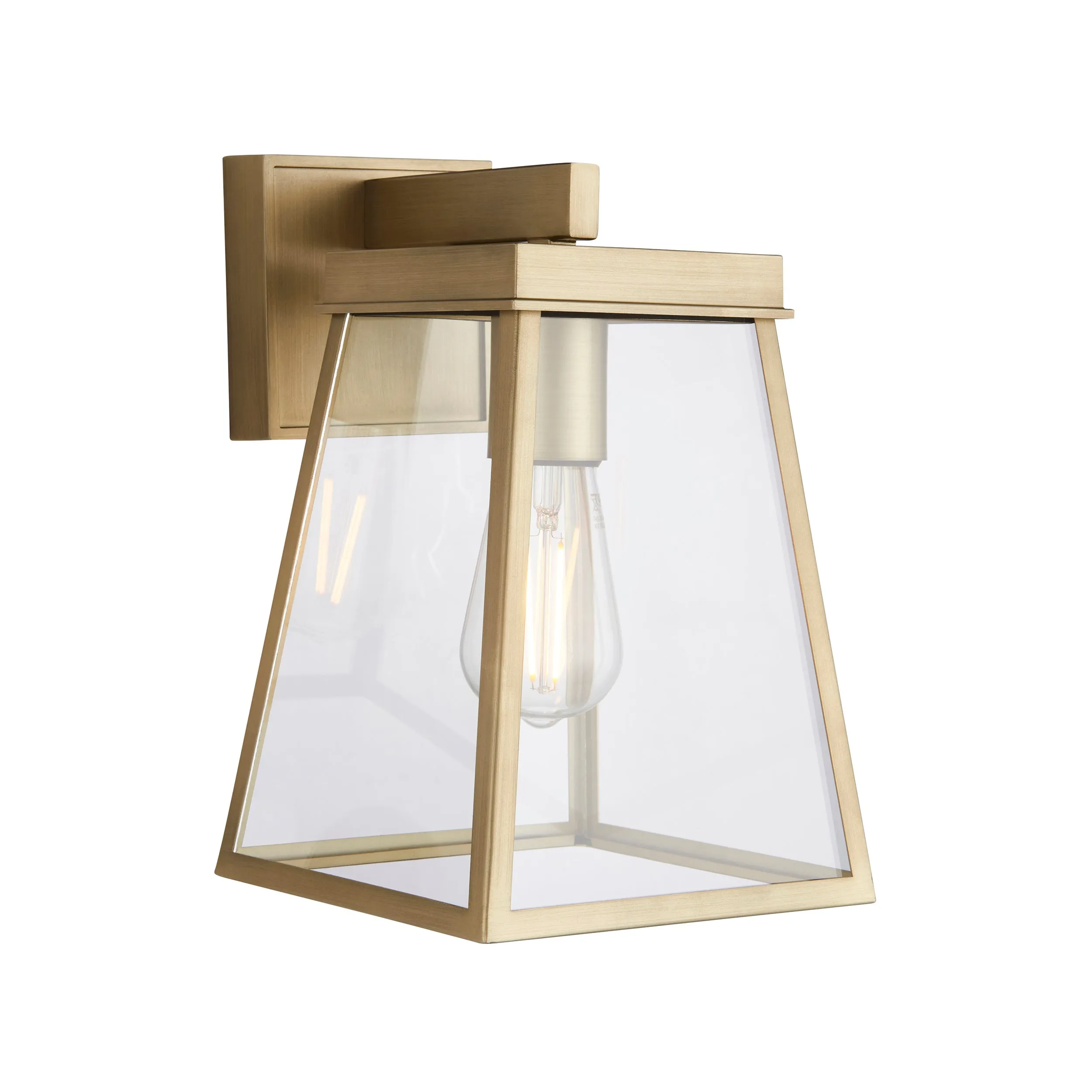 Amos Bentley Outdoor Wall Light Brushed Gold