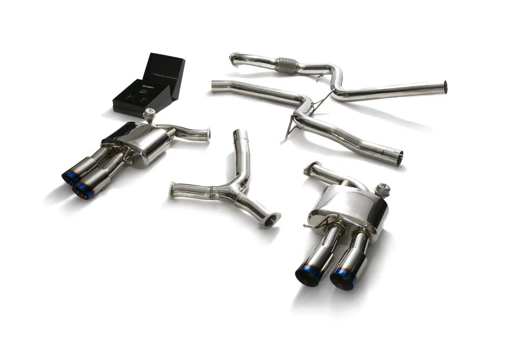 ARMYTRIX Stainless Steel Valvetronic Catback Exhaust System Quad Blue Coated Tips Audi A5 Coupe 2WD B9 2016-2021