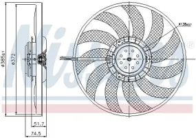 Audi Auxiliary Cooling Fan Assembly 4F0959455 – Nissens 85638