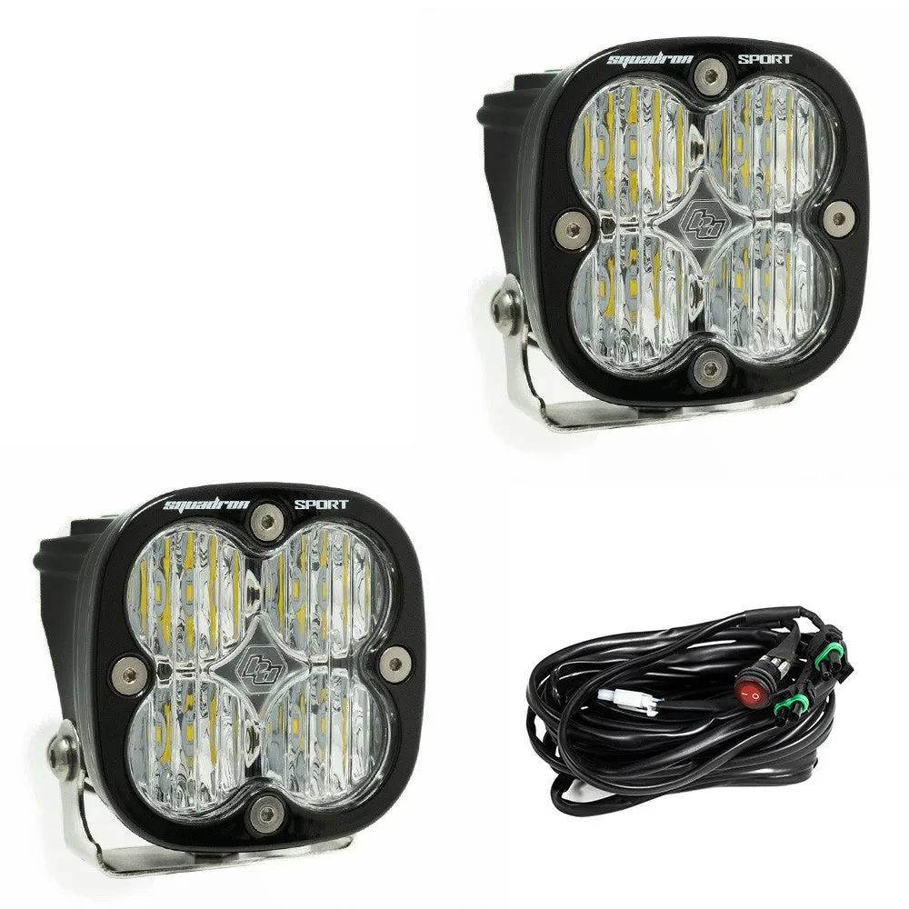 Baja Designs Squadron Sport Black LED Auxiliary Light Pod Pair - Universal