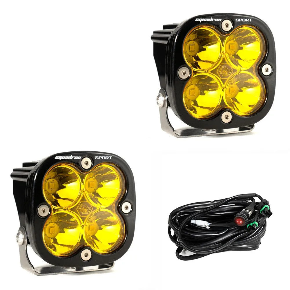 Baja Designs Squadron Sport Black LED Auxiliary Light Pod Pair - Universal