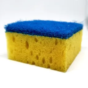 Blue & Yellow Square Scrubber Sponge