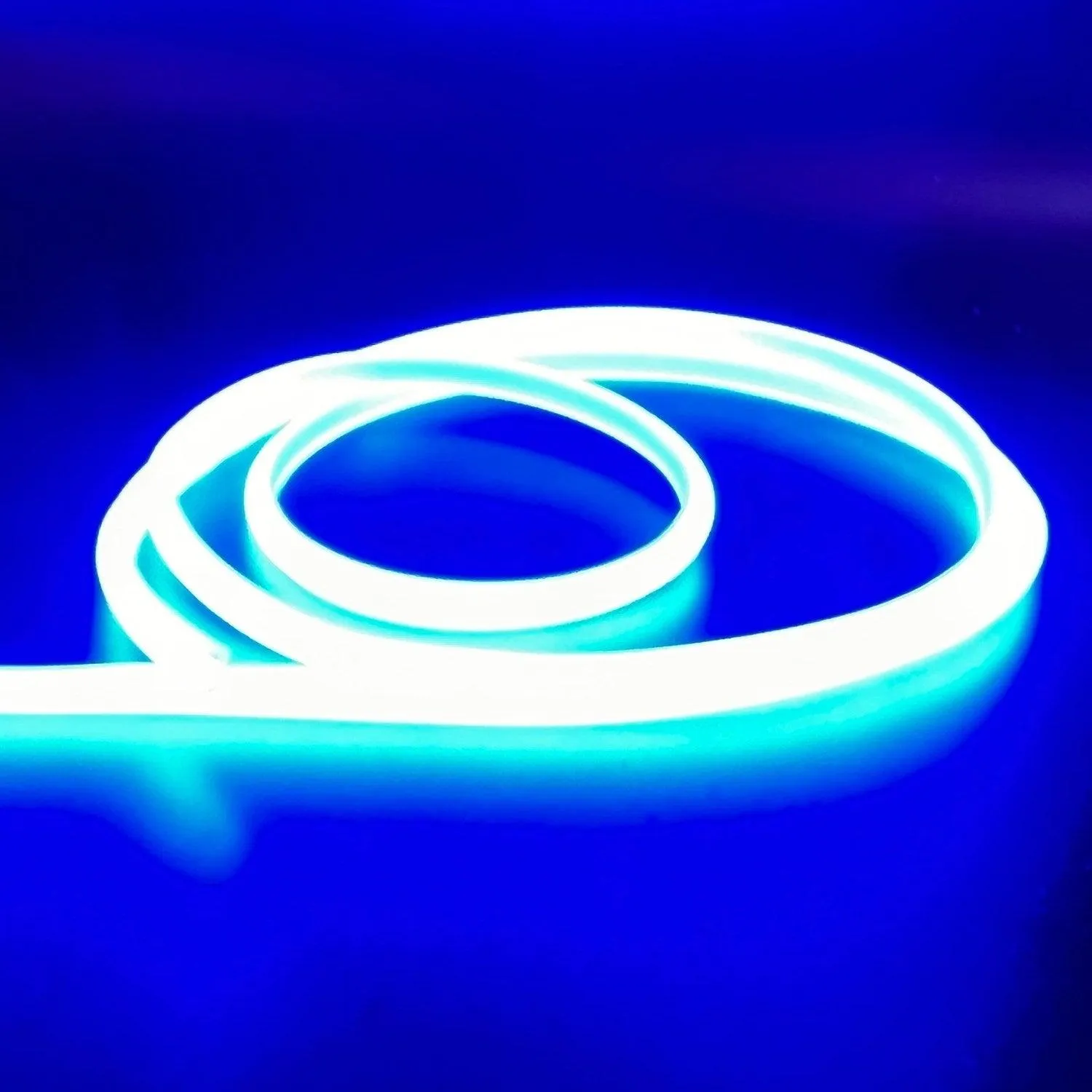 Blue COB LED Strip Light 220V 240V 288 LEDs/m IP65 with UK Plug