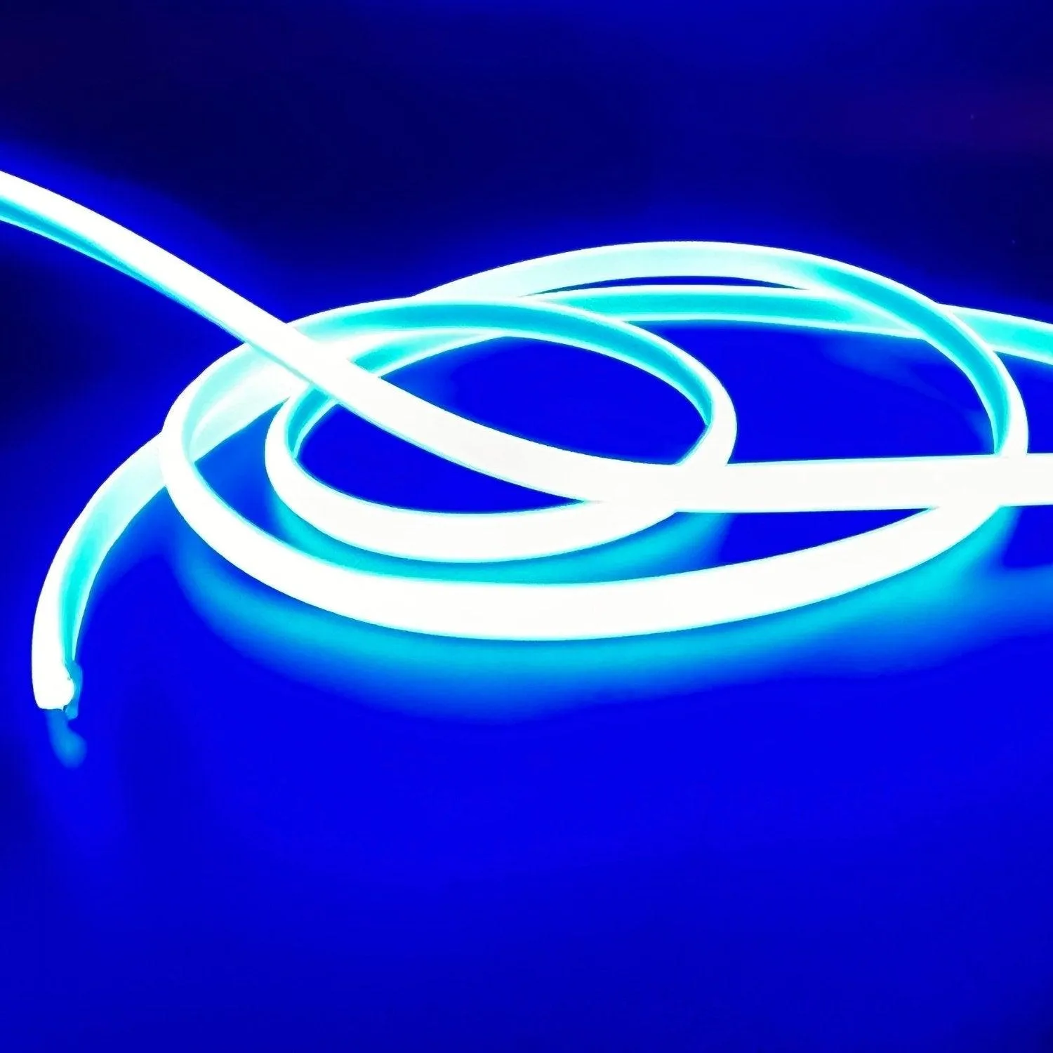 Blue COB LED Strip Light 220V 240V 288 LEDs/m IP65 with UK Plug