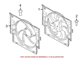 BMW Engine Cooling Fan Shroud 17428626872