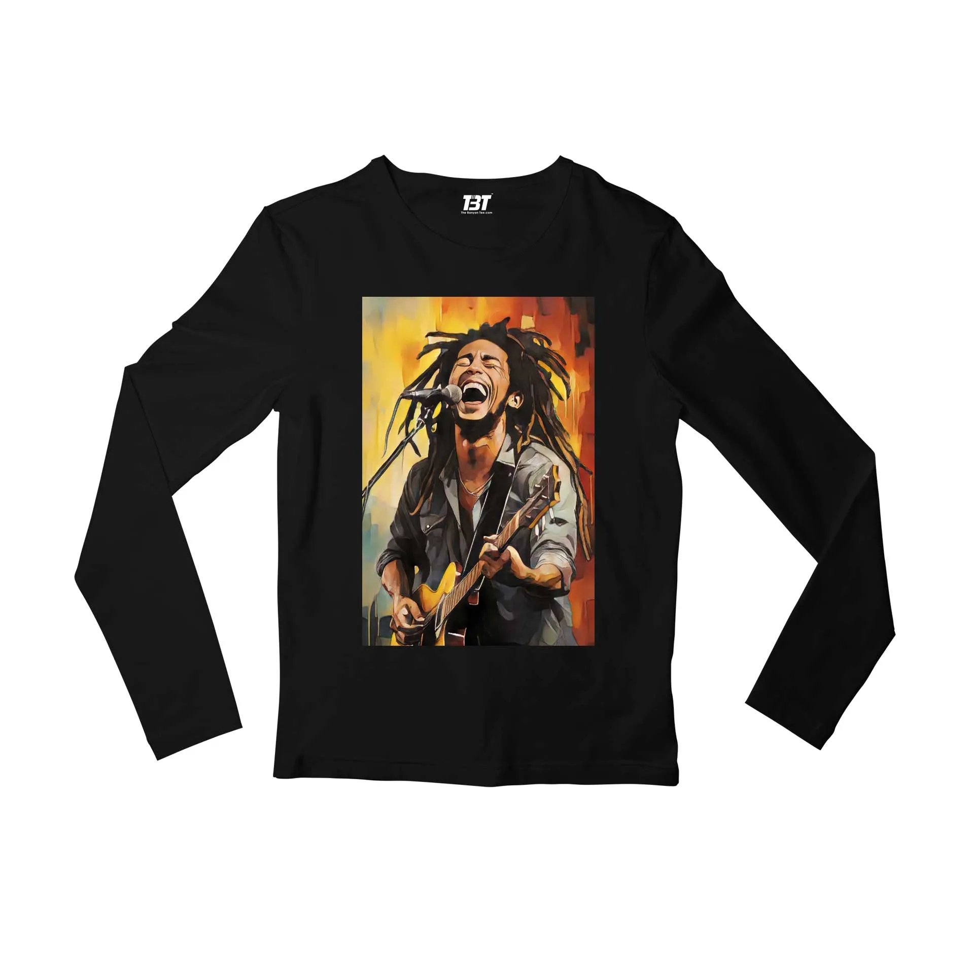 Bob Marley Full Sleeves T shirt - Fan Art