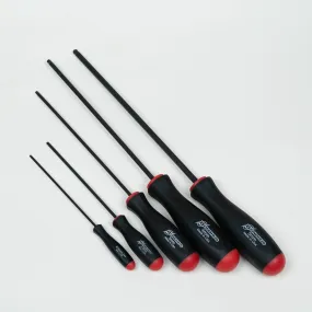 Bondhus M1075 Metric Long Ball End Hex Screwdriver Set 2mm to 5mm 5 Piece