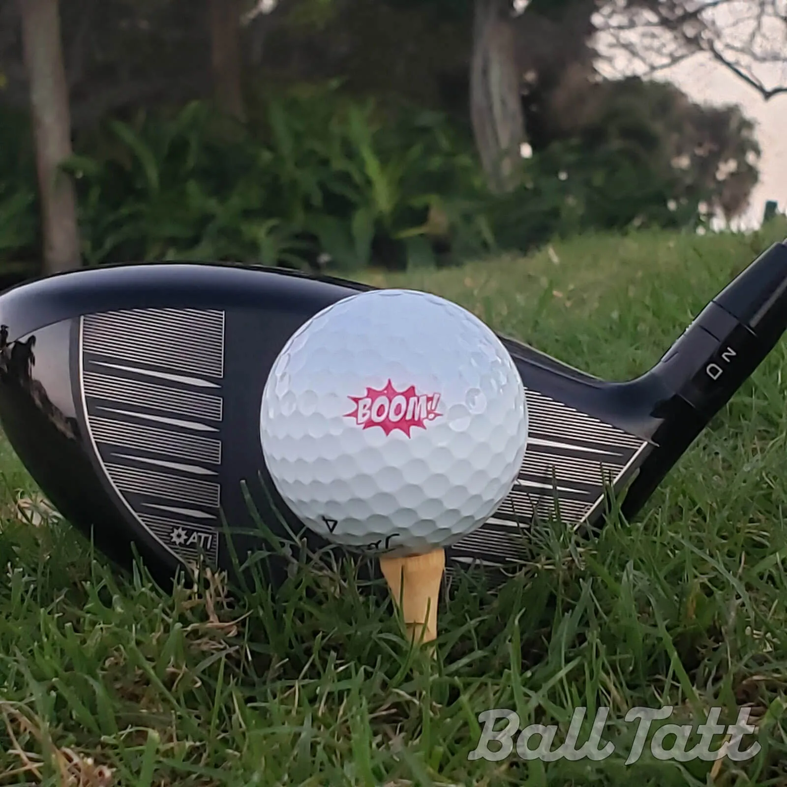 Boom Golf Ball Stamp