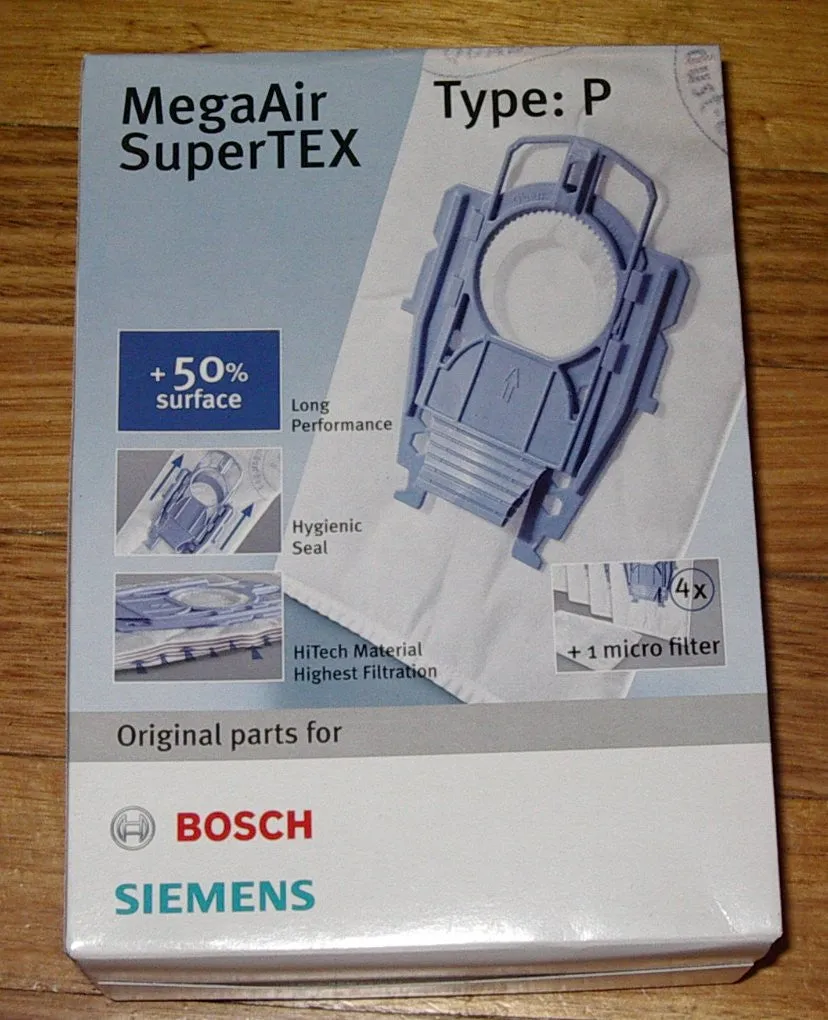 Bosch Ergomax Synthetic High Filtration Vacuum Cleaner Bags - Part No. BBZ41FP