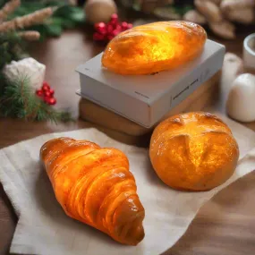 Bread Shaped LED Night Lamp- Croissant and Cake Lamps for a Whimsical Touch in Your Home or Bakery