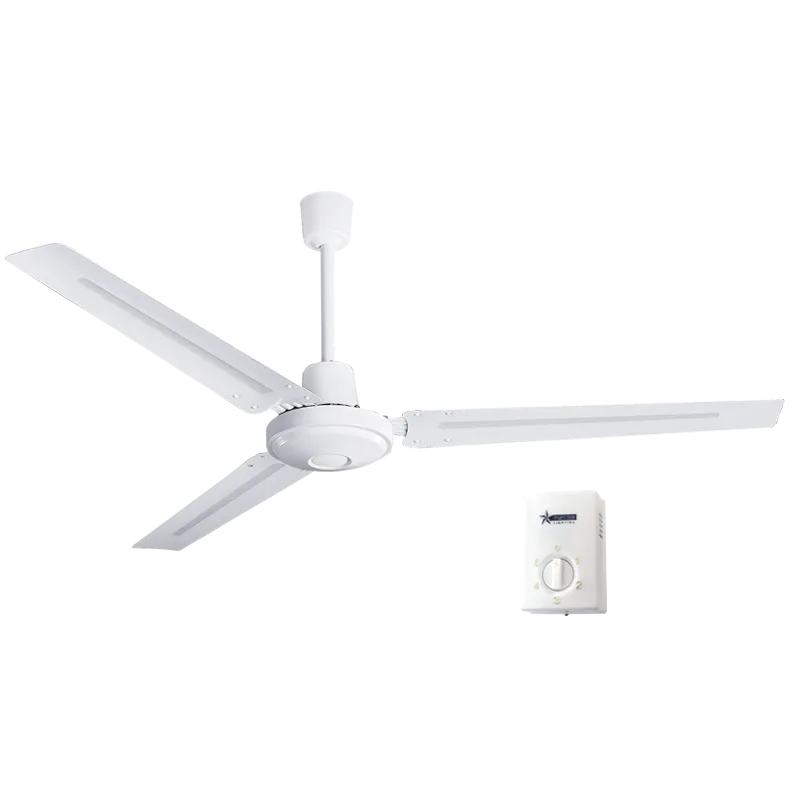 Bright Star Lighting FCF072 WHITE Industrial Metal Fan with Metal Blades