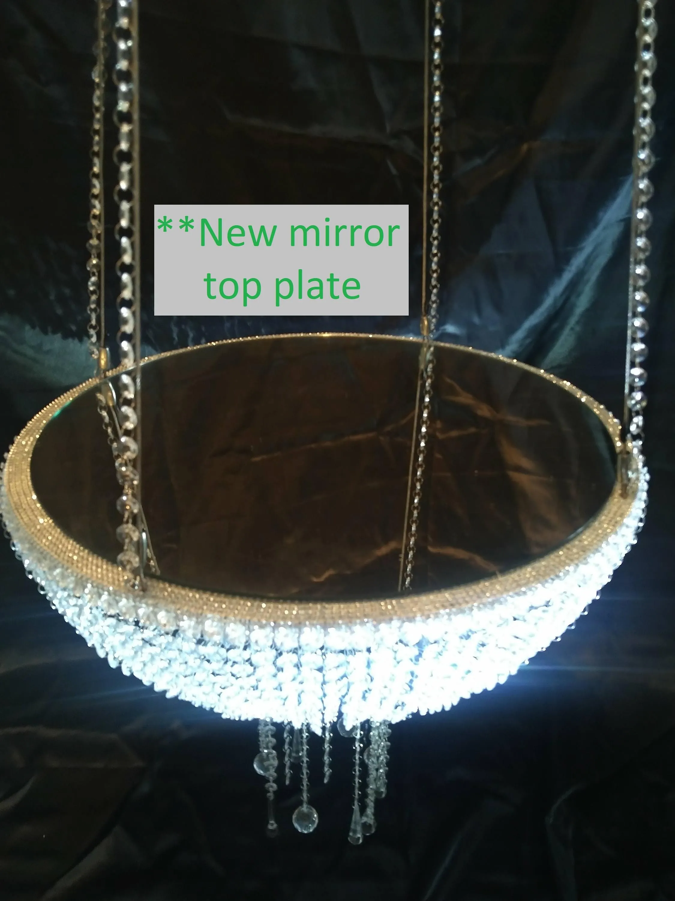 Cake Swing, Crystal Chandelier suspended cake platform. PREMIUM Glass crystal Heavy duty by Crystal wedding uk