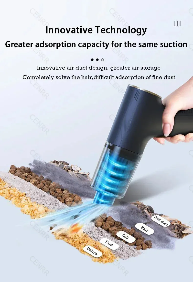 CENRR 895000PA Mini Car Vacuum Cleaner HandHeld Portable Wireless Vacuum Cleaner Powerful Cordless Vacuum Cleaner Home Appliance