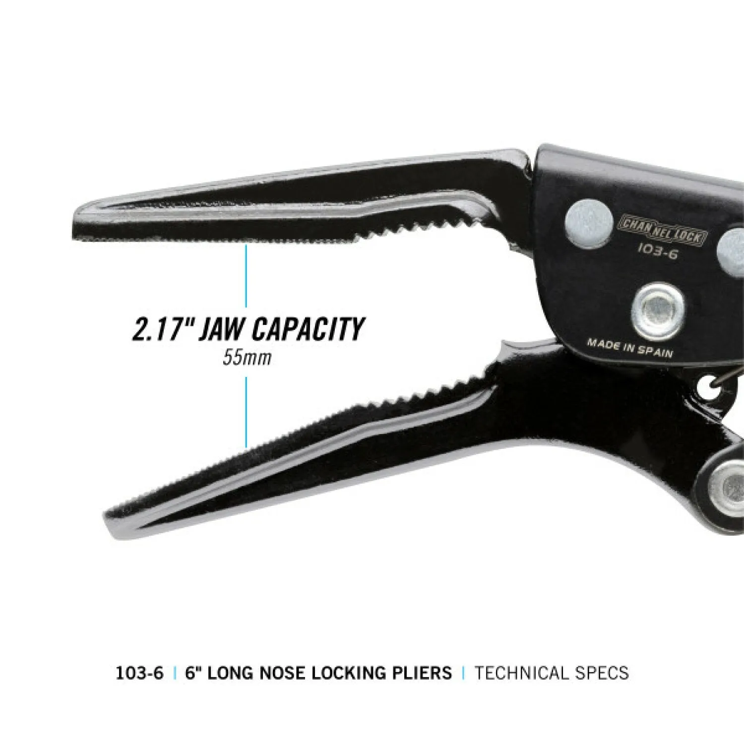 Channellock 103-6 6-Inch Combination Long Nose Locking Pliers