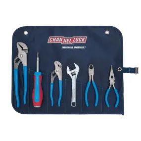 Channellock GP-7 6pc Professional Tool Set, 4 Pliers, Wrench, Driver, Roll