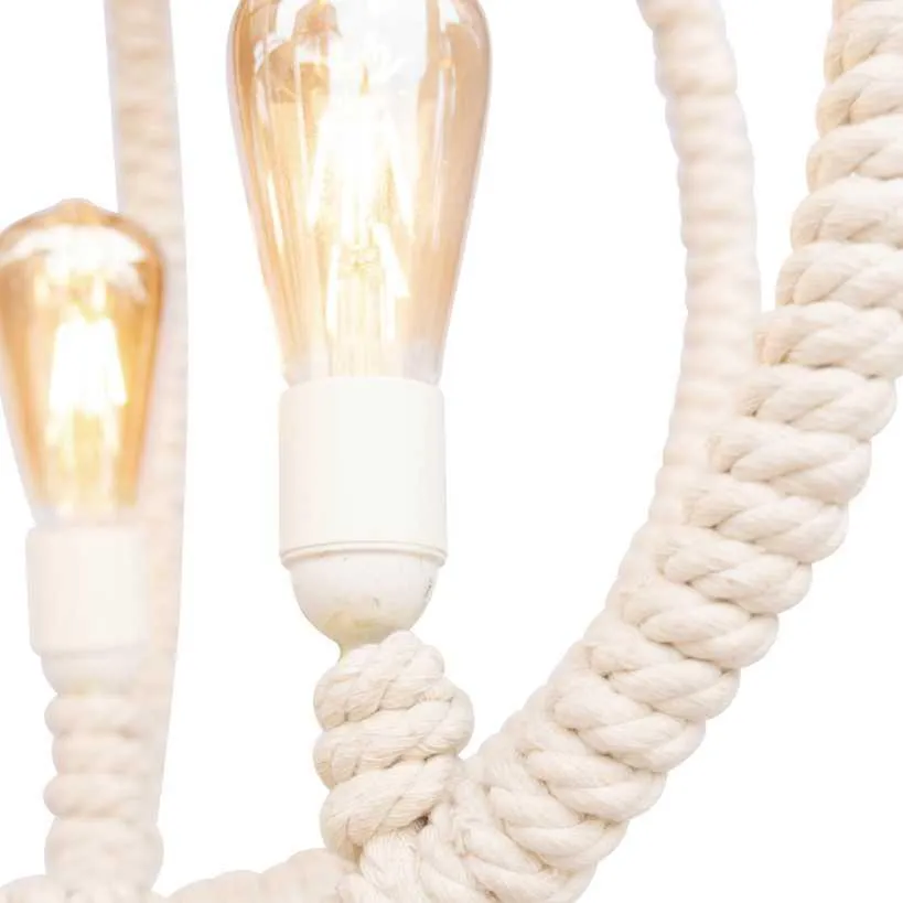 Chic White Rope Pendant – Illuminate Your Space with Style ✨