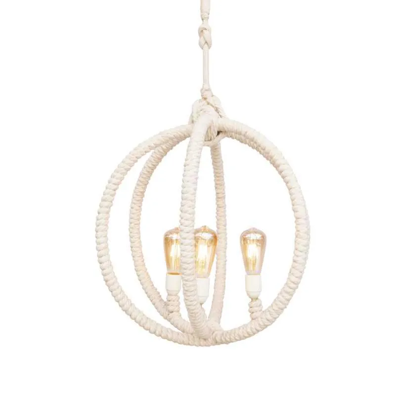 Chic White Rope Pendant – Illuminate Your Space with Style ✨