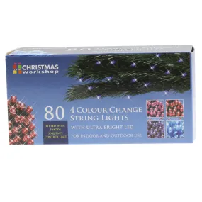 Christmas Workshop 75880 80 Dual LED Changing String Lights - Red/Blue/Pink/Purple